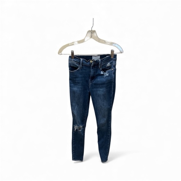 Frame Denim Denim - Frame Denim Dark Blue Le High Skinny Jeans